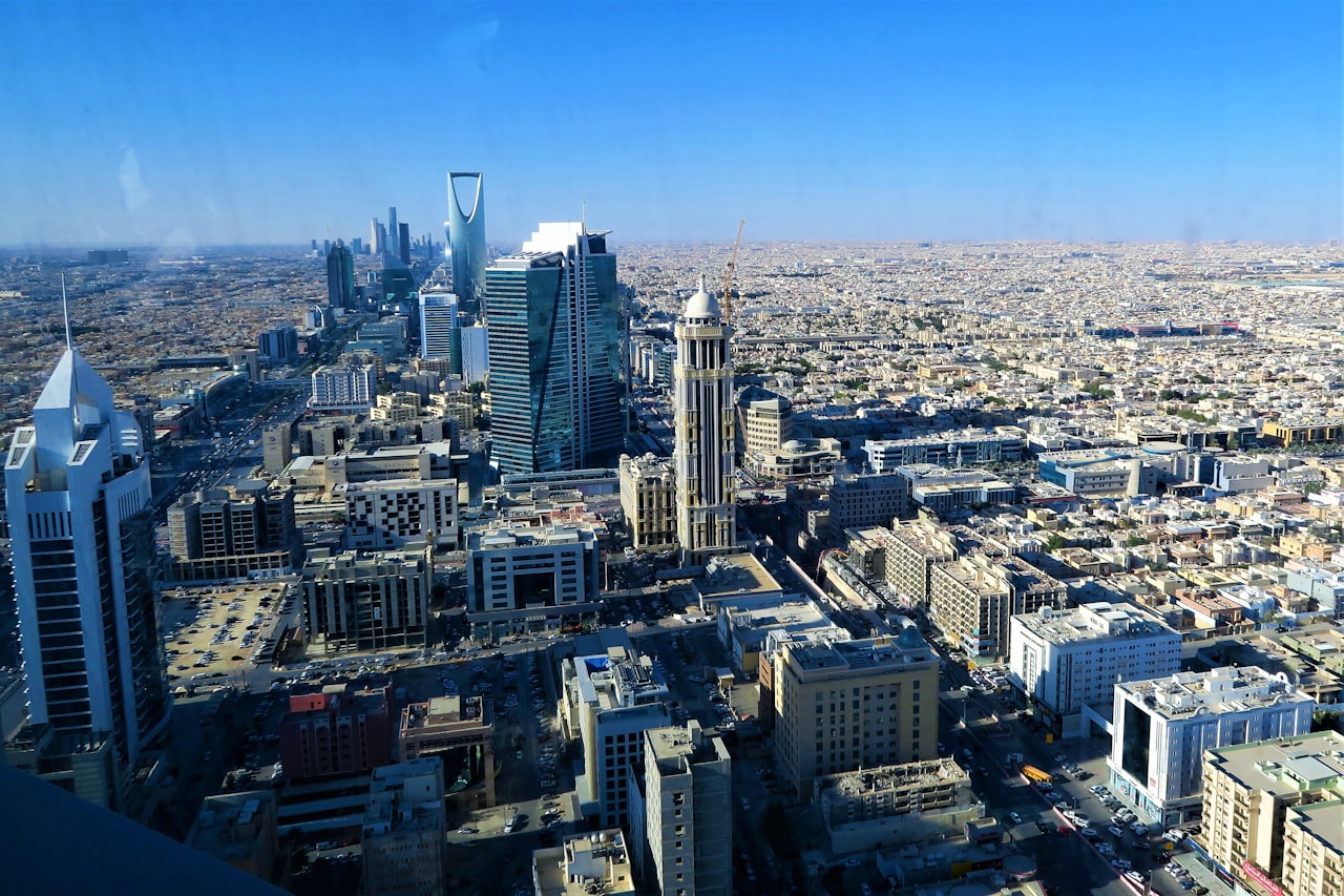 Riyadh skyline with Kingdom Tower
